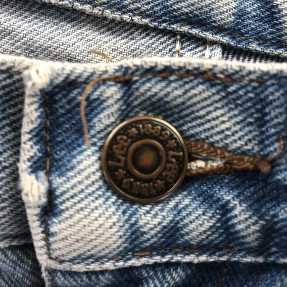 Vintage Lee Womens Jeans Size 26 Measured Blue Denim Slim Skinny Leg High Rise - Picture 10 of 13